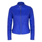 Paride Lacivert Kadın Deri Ceket