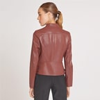 Paride Mor Kadın Deri Ceket