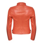 Paride Turuncu Kadın Deri Ceket