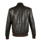 Piero Koyu Gri Erkek Deri Bomber Ceket