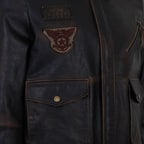 Pietto Kahve Erkek Vintage Deri Biker Ceket