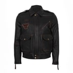 Pietto Kahve Erkek Vintage Deri Biker Ceket