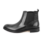 Pravin Siyah Erkek Lastikli Deri Chelsea Bot