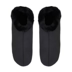 Ranja Siyah Erkek Fluffy Yünlü Patik