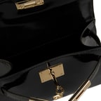 Rebeni Siyah Kadın Rugan El Çantası