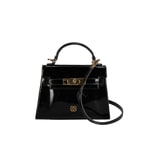 Rebeni Siyah Kadın Rugan El Çantası