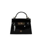 Rebeni Siyah Kadın Rugan El Çantası