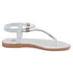 Regan Beyaz Kadın Parlak Taş Detaylı Parmak Arası Sandalet