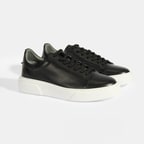 Reminya Siyah Erkek Deri Bağcıklı Günlük Ayakkabı