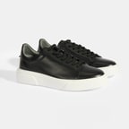 Reminya Siyah Erkek Deri Bağcıklı Günlük Ayakkabı