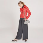 Riccarda Kadın Deri Biker Mont