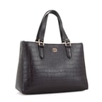 Rieka Kahve Kadın Kroko Baskılı Deri El Çantası