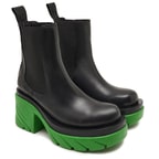 Robust Yeşil Kadın Deri Chelsea Bot