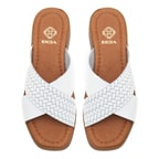 Ross Beyaz Kadın Deri Terlik