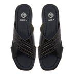 Ross Siyah Kadın Deri Terlik