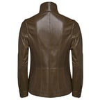 Salvia Kadın Deri Hakim Yakalı Mont