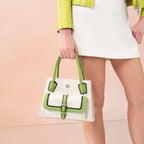 Samen Beyaz Kadın Deri El Çantası