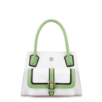 Samen Beyaz Kadın Deri El Çantası