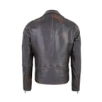 Santo Siyah Erkek Vintage Deri Ceket