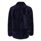 Sarah Mavi Kadın Kürk Kaban