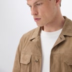 Saverio Kahve Erkek Süet Deri Gömlek