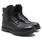 Servo Siyah Erkek Deri Bot