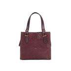 Seven Small Bordo Kadın Yılan Derisi Omuz Çantası