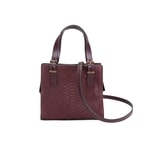 Seven Small Bordo Kadın Yılan Derisi Omuz Çantası
