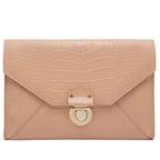 Sharon Bej Kadın Kroko Baskılı Deri Portföy Çanta