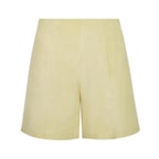 Silino Yeşil Kadın Süet Deri Mini Şort