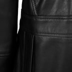 Siola Siyah Kadın Deri Mont