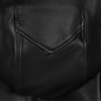 Siola Siyah Kadın Deri Mont