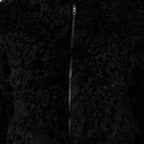 Sirus Siyah Kadın Çift Taraflı Kürk Ceket