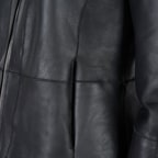 Sirus Siyah Kadın Çift Taraflı Kürk Ceket