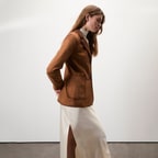 Sitara Taba Kadın Süet Blazer Ceket