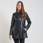 Siyah Aivy Kadın Deri Ceket