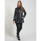 Siyah Aivy Kadın Deri Ceket