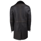 Siyah Albertino Erkek Kürk Kaban