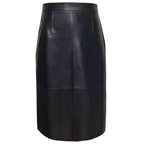 Siyah Alice Kadın Deri Kalem Etek