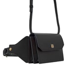 Siyah Aliz Kadın Deri Bel Çantası