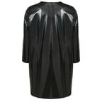 Siyah Amadora Kadın Deri Ceket