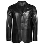 Siyah Anatole Erkek Deri Ceket