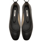 Siyah Basilo Kadın Deri Babet