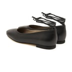 Siyah Basilo Kadın Deri Babet