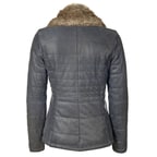 Siyah Benedetta Kadın Deri Kaban