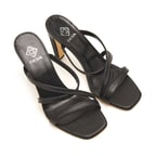 Siyah Biga Kadın Deri Terlik