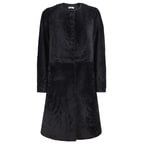 Siyah Celile Kadın Kürk Kaban