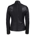 Siyah Connor Kadın Deri Ceket