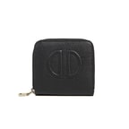 Siyah D Logolu Kadın Deri Cüzdan