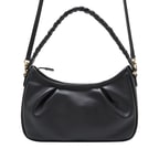 Siyah Dalya Kadın Deri Omuz Askılı Çanta